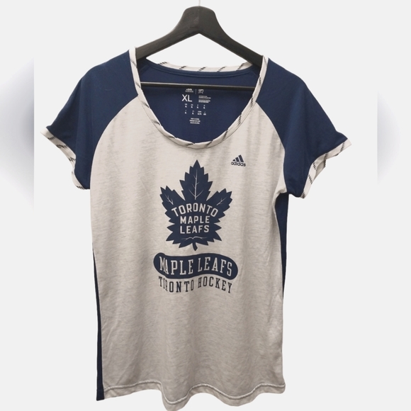 Toronto Maple Leafs adidas - Ladies Skate Lace Tee sz XL - Picture 2 of 10